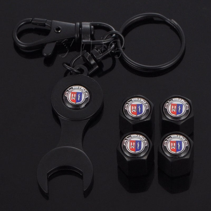 Aluminum Alpina BMW Style Tire Valve Dust Caps