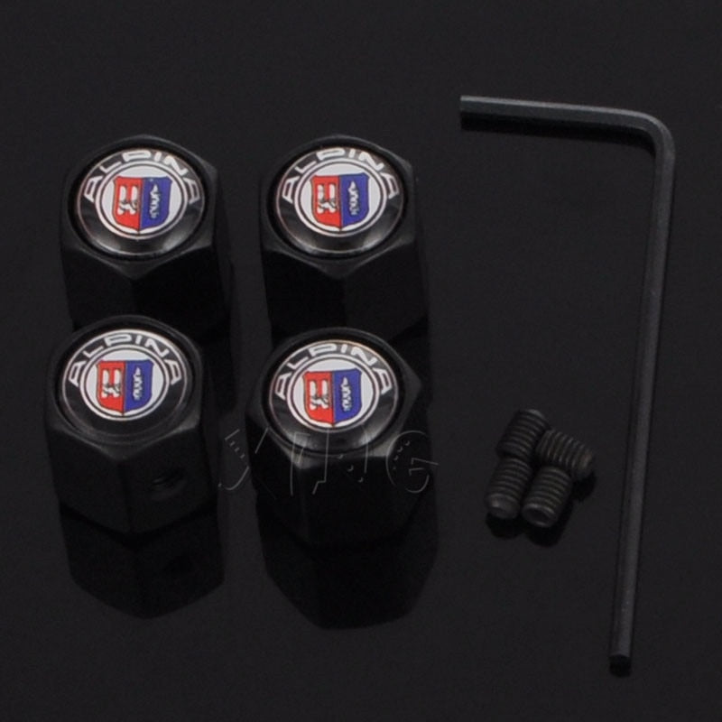 Aluminium Alpina BMW Style Tire Valve Dust Caps