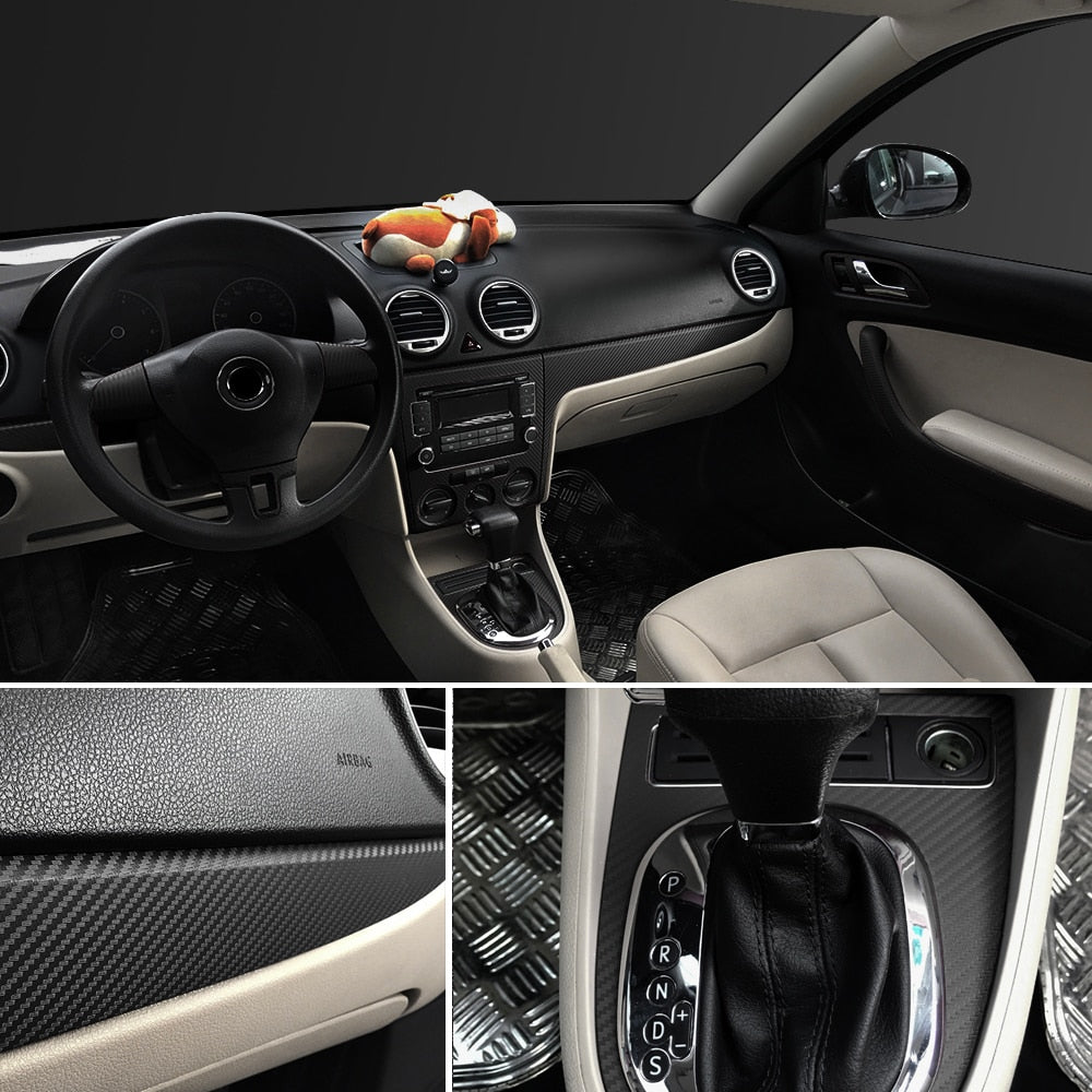 Carbon Fibre Vinyl Wrap Roll | Self-Adhesive Sticker for Cars