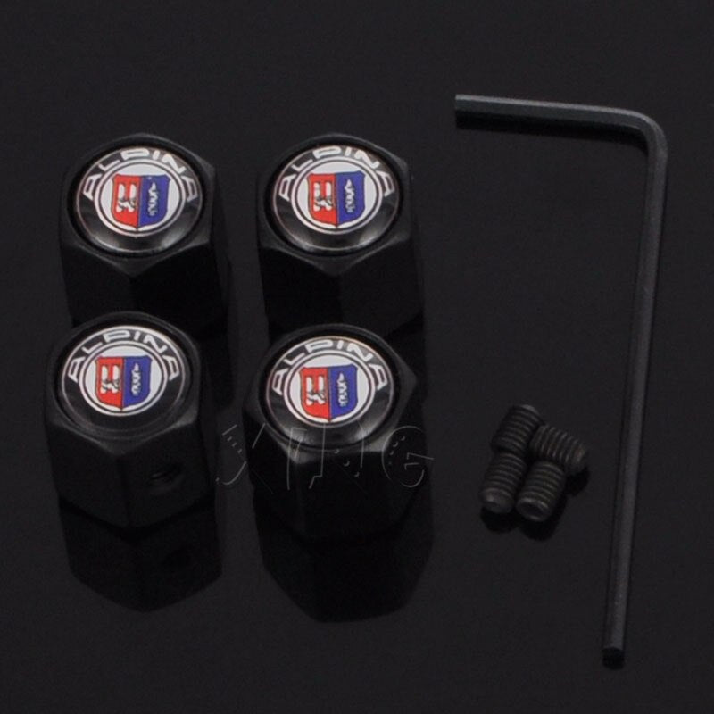 Aluminum Alpina BMW Style Tire Valve Dust Caps