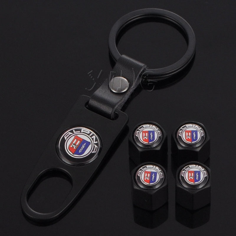 Aluminum Alpina BMW Style Tire Valve Dust Caps