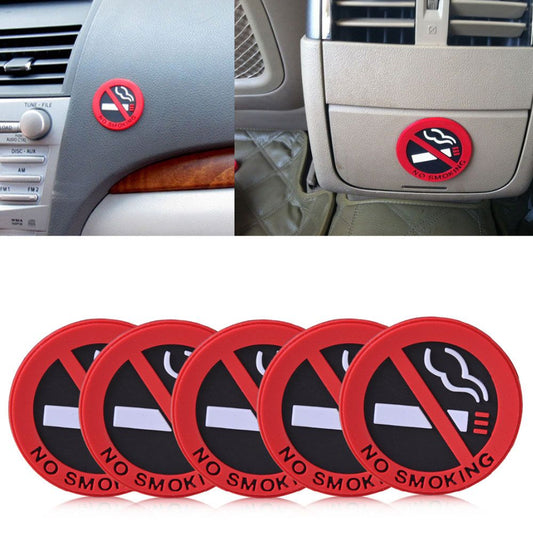 5x No Smoking Waterproof Vinyl Stickers for Car & Taxi