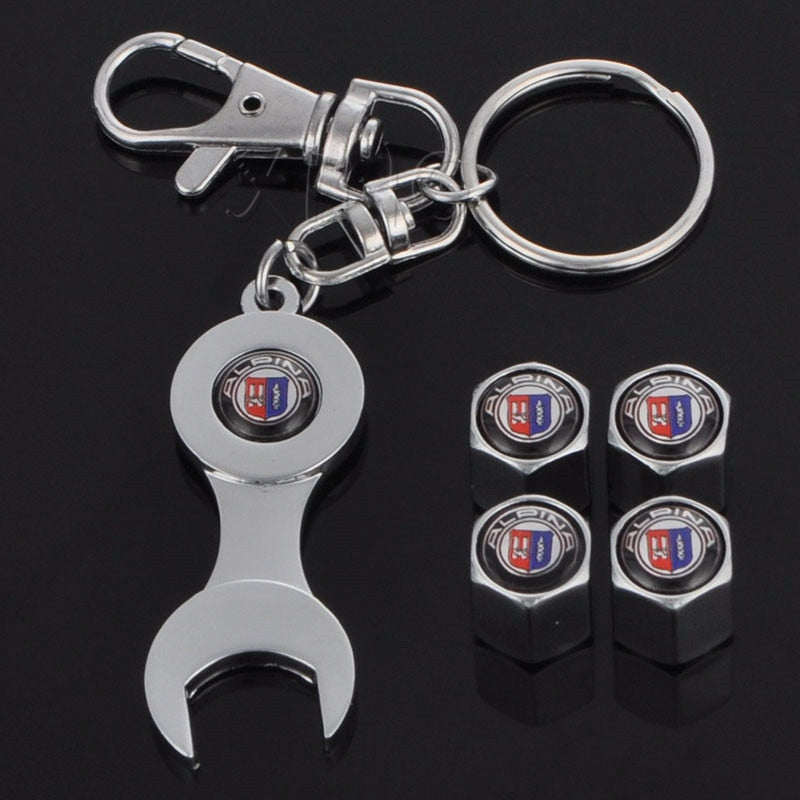 Aluminum Alpina BMW Style Tire Valve Dust Caps
