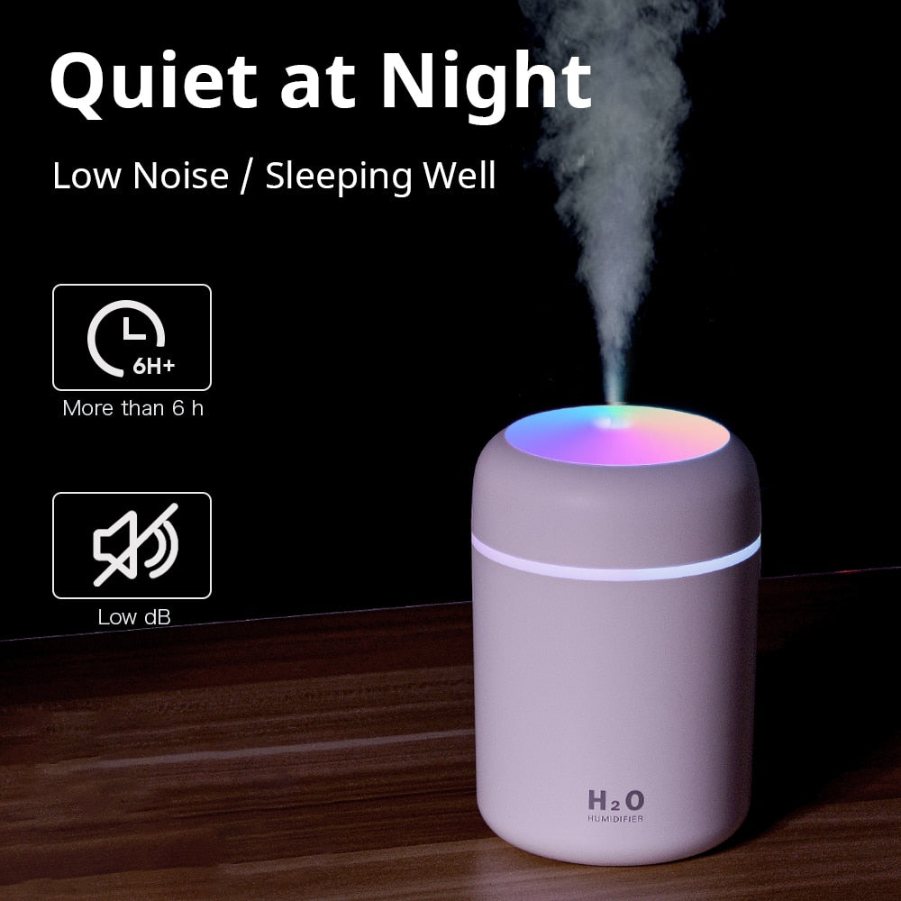 Colourful Mini Portable Humidifier | USB 300ml with 7 Colours