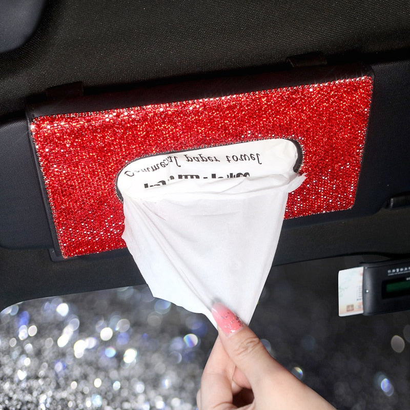 Rhinestone Crystallite Tissue Box | Bling Crystal Diamond Holder