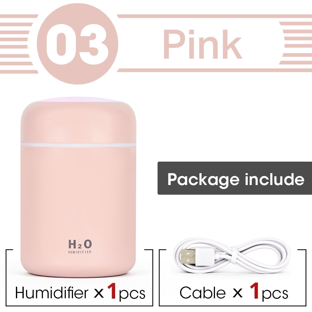 Colourful Mini Portable Humidifier | USB 300ml with 7 Colours