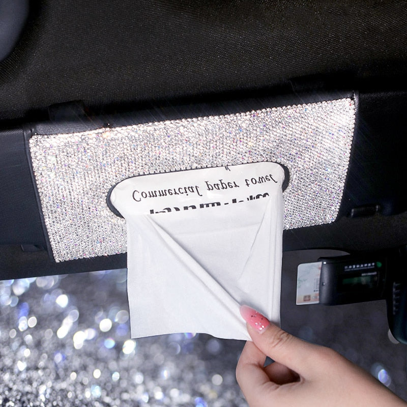 Rhinestone Crystallite Tissue Box | Bling Crystal Diamond Holder