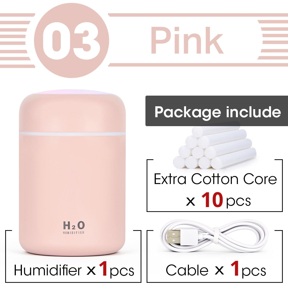 Colourful Mini Portable Humidifier | USB 300ml with 7 Colours