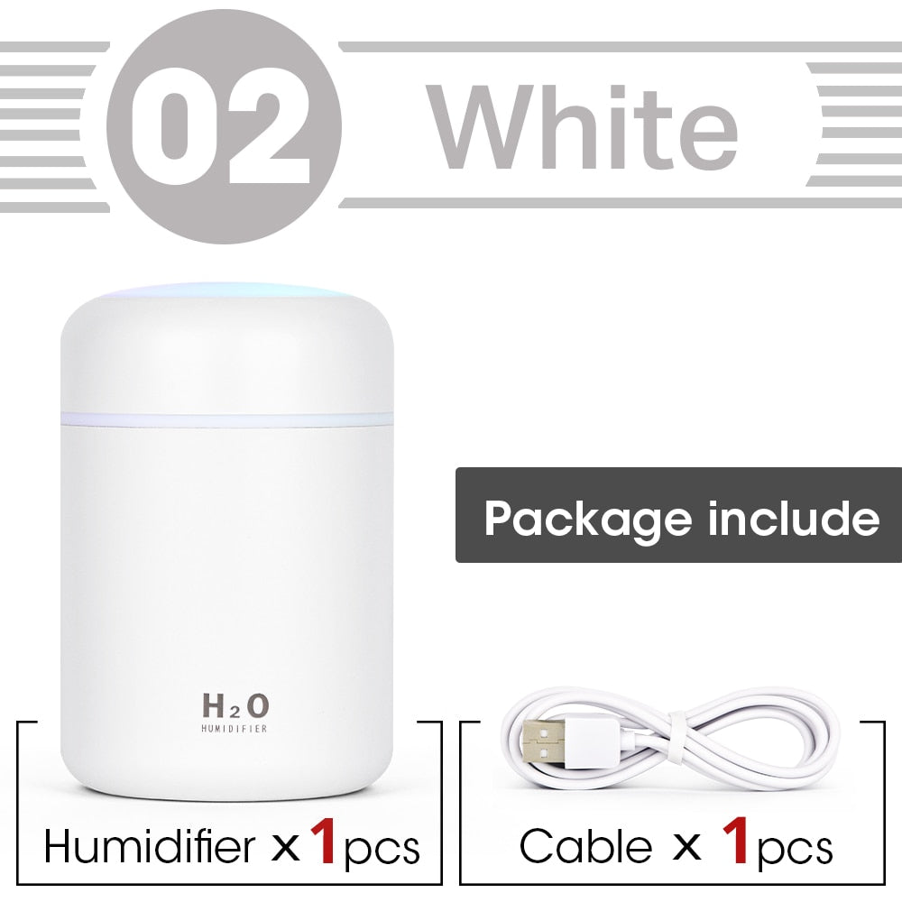 Colourful Mini Portable Humidifier | USB 300ml with 7 Colours