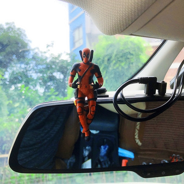 Decorative Deadpool Style Anime Figurines | Dashboard Ornaments
