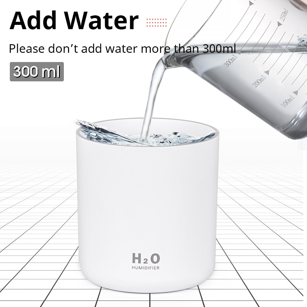 Colourful Mini Portable Humidifier | USB 300ml with 7 Colours