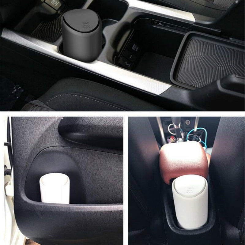 Vehicle Cup Holder Mini Trash Bin | Waterproof & Leak Proof
