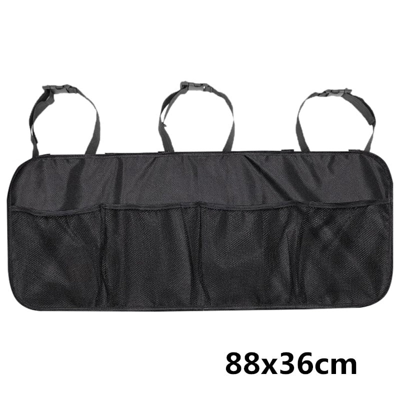 Car Boot Organizer & Seat Back Protector with Multi-Pocket Storage
