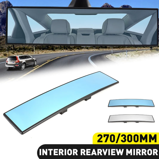 Car Rearview Mirror Interior Anti-Glare Mirror Universal Rearview Mirror - Wide Angle Curved Blue Mirror Car Truck SUV