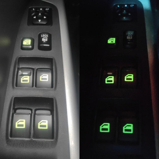 Luminous Car Window Control Stickers | Glow in the Dark Accessories