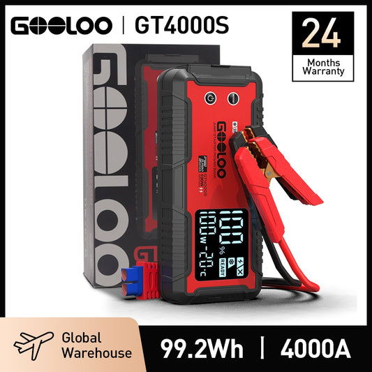 GOOLOO 4000A Car Jump Starter | 2-Way Fast Charging