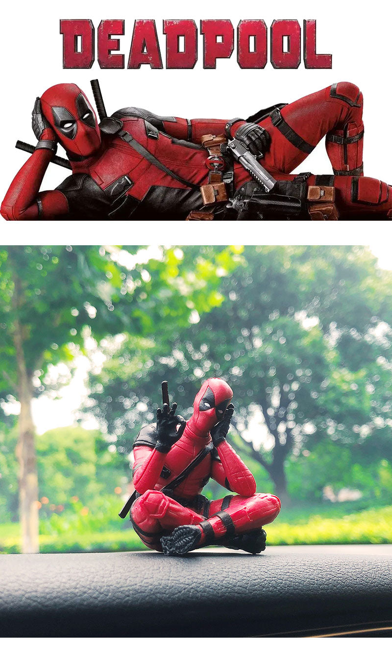 Decorative Deadpool Style Anime Figurines | Dashboard Ornaments