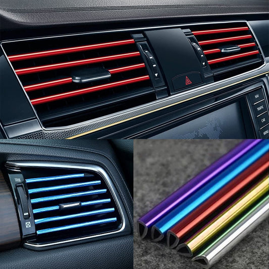 10 Pcs 20cm Car Air Conditioner Vent Outlet Trim Strip - Interior Trim Decoration for air vents