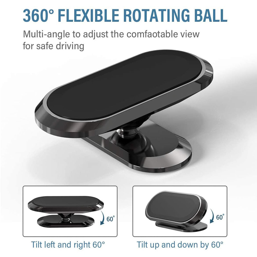 Universal Magnetic Car Phone Holder | 360° Rotation Dashboard Mount