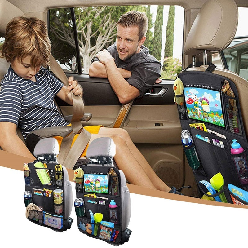 Multi-Pocketed 2 Piece Set of Car Back Seat Organizers