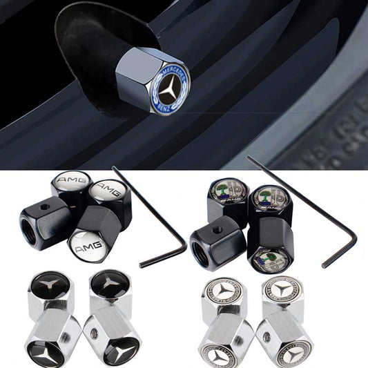 4 Pcs Mercedes AMG Tire Valve Caps for All-Class Models