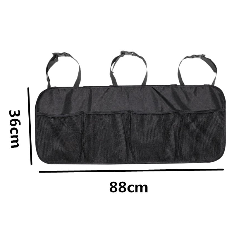Car Boot Organizer & Seat Back Protector with Multi-Pocket Storage