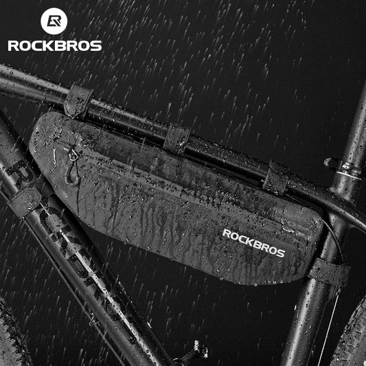 ROCKBROS Waterproof Bike Frame Bag | Reflective Triangle Top Tube Bag
