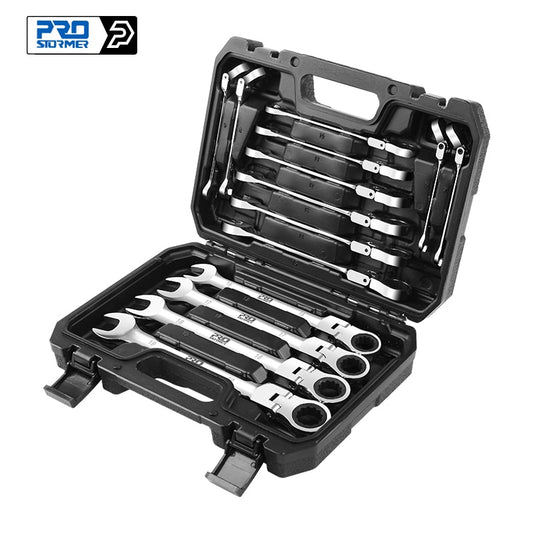PROSTORMER 14PCS Multitool set Wrench Ratchet Spanner Set