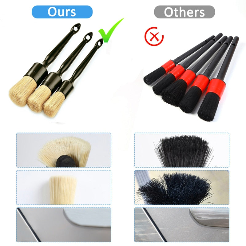 Ultra Soft Car Detailing Brush – Boar's Hair Bristles