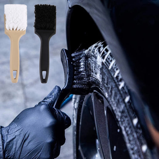 Multifunction Car Tire & Wheel Cleaning Brush – Hard Bristles