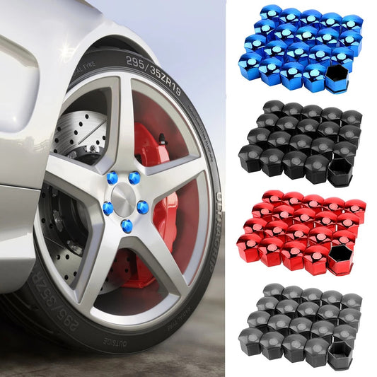 20 Piece Set of Car Metallic Wheel Nut caps 19/17mm Lug Nut caps cover