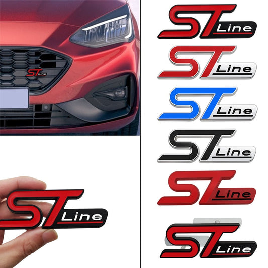 3D ST LINE Grille Emblem // Rear Trunk Car Badge -