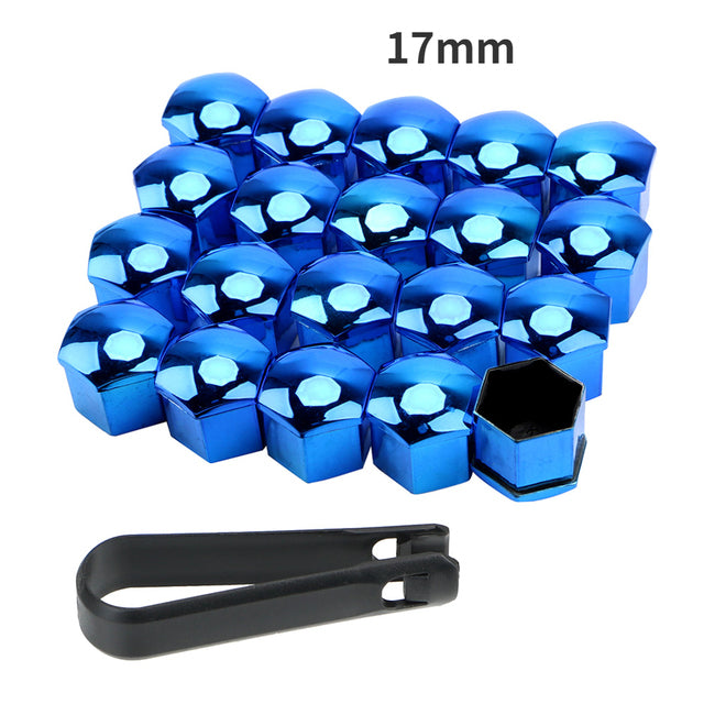 20-Piece Car Metallic Wheel Nut Caps Set