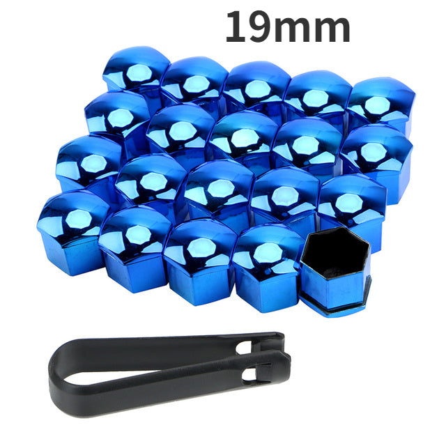 20-Piece Car Metallic Wheel Nut Caps Set