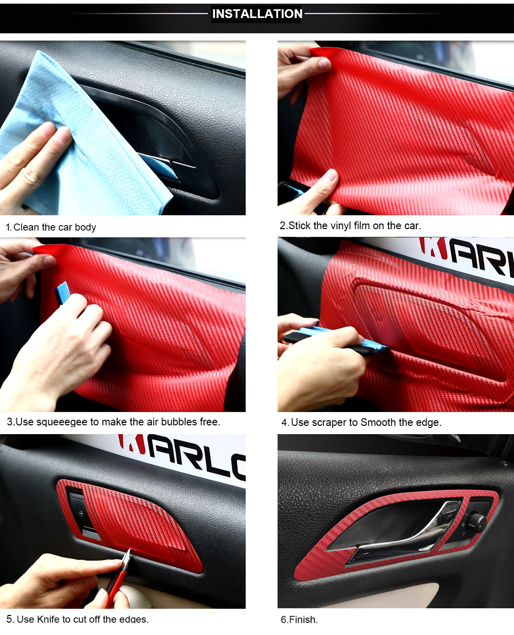 Carbon Fibre Vinyl Wrap Roll | Self-Adhesive Sticker for Cars