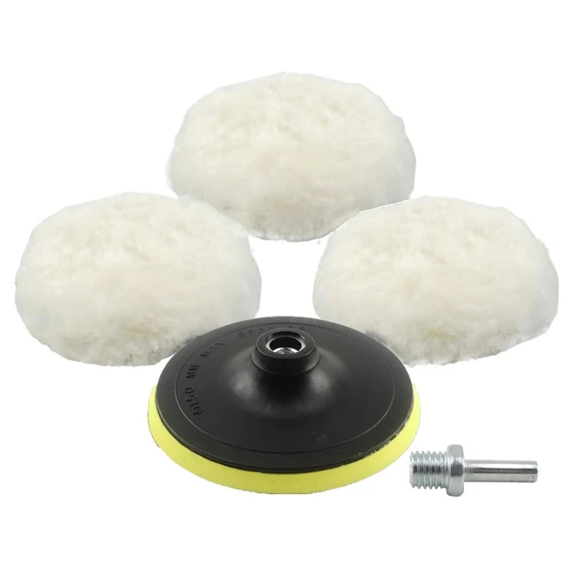 Universal Car Polishing Pads | Includes Disc and Drill Bit Adapter