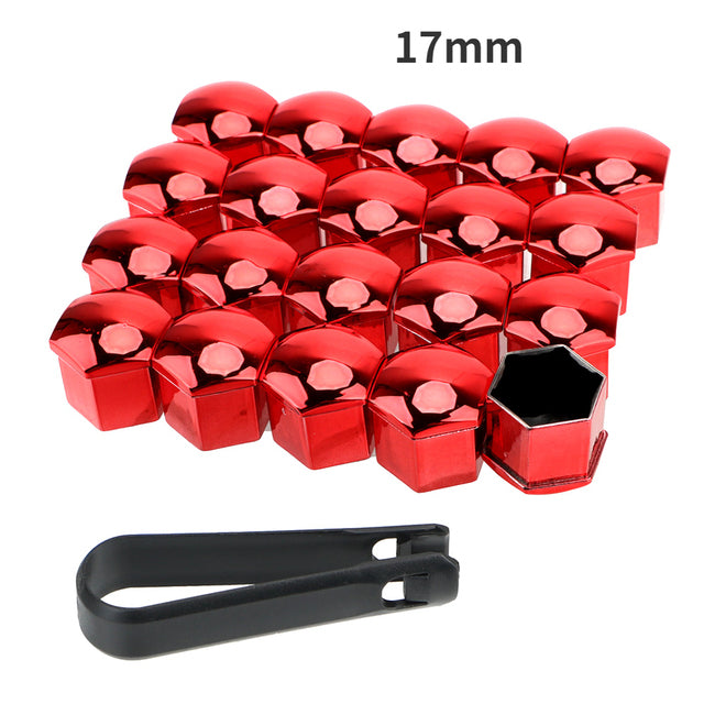20-Piece Car Metallic Wheel Nut Caps Set