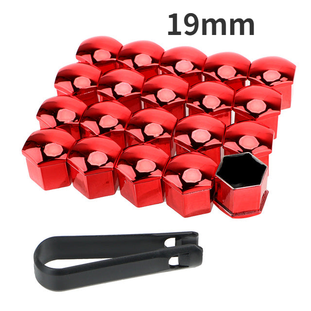 20-Piece Car Metallic Wheel Nut Caps Set