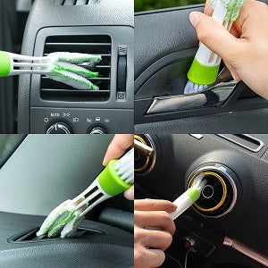 Double Ended Air Conditioner Vent Brushes | Mini Duster for Car